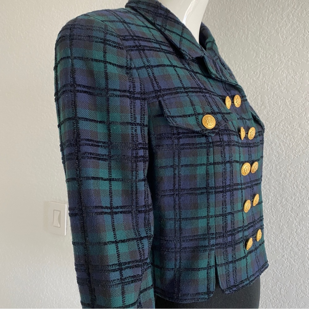 Carlisle navy check double breasted Jacket - Picture 4 of 12